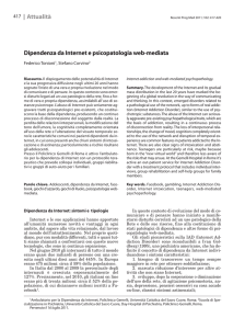 Dipendenza da Internet e psicopatologia web