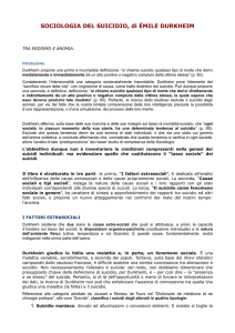 SOCIOLOGIA DEL SUICIDIO, di ÉMILE DURKHEIM