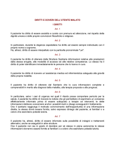 Diritti e doveri del malato