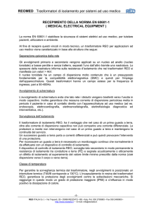 REOMED Trasformatori di isolamento per sistemi ad uso medico