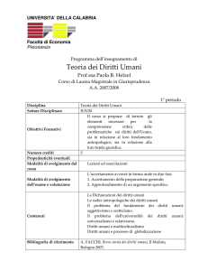 Teoria dei Diritti Umani