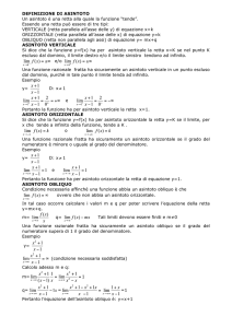 DEFINIZIONE DI ASINTOTO Un asintoto è una retta alla quale la