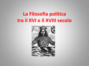 La Filosofia politica tra il XVI e il XVIII secolo