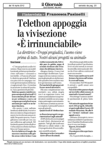 Telethon appoggia la vivisezione irnnunciabile