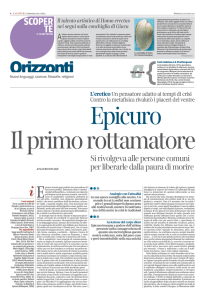Epicuro, il primo rottamatore