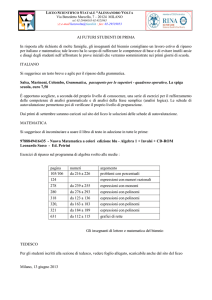 AI FUTURI STUDENTI DI PRIMA In risposta alle