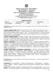 Programma di matematica e scienze effettivamente