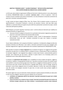 DIRETTIVE “PERMESSO UNICO”, “LAVORO STAGIONALE