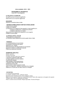 Semplificazione di frazioni algebriche Operazioni con le frazioni