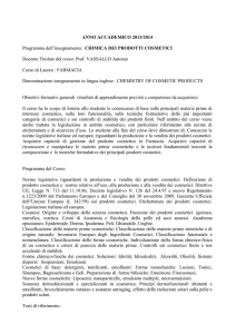Chimica dei prodotti cosmetici