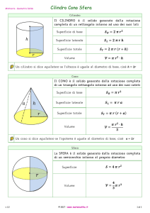 Cilindro, Cono, Sfera: Formule Geometria Solida