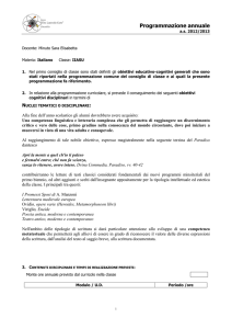 Programmazione annuale - Liceo "Tito Lucrezio Caro"