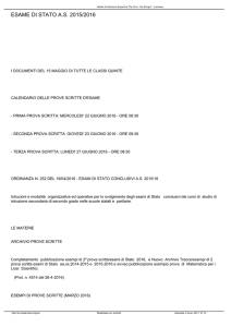 ESAME DI STATO A.S. 2015/2016