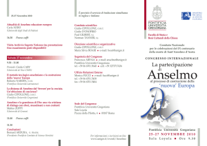 Pontificia Università Gregoriana - Congresso internazionale Sant