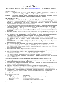 Manuel Finelli CV ITA breve