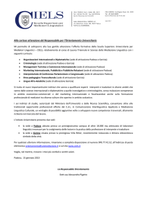 Alla cortese attenzione del Responsabile per l`Orientamento