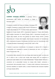 CARMEN VAZQUEZ BANDIN, è psicologa clinica e psicoterapeuta