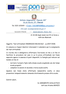 Comunicazione riguardo le convocazioni per i test attitudinali all