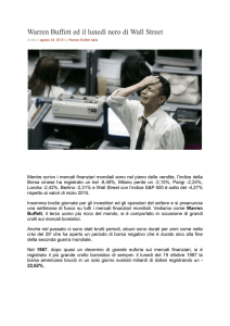 Warren Buffett ed il lunedì nero di Wall Street 24.08.2015