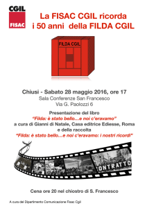 Locandina evento chiusi - Fondazione Giuseppe Di Vittorio