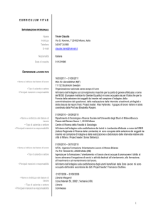 formato europeo per il curriculum vitae