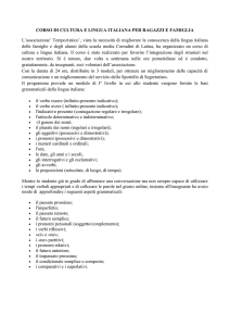 CORSO DI CULTURA E LINGUA ITALIANA