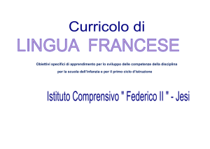 curricolo lingua francese scuola secondaria