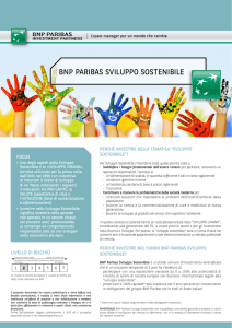 bnP Paribas sviluPPo sostenibile