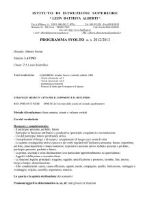 PROGRAMMA SVOLTO as 2012/2013