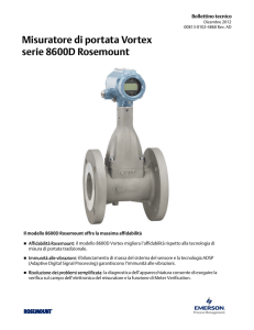 Misuratore di portata Vortex serie 8600D Rosemount