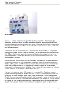 Cuba, l`escozul e l`Occidente