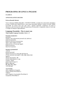 programma di lingua inglese