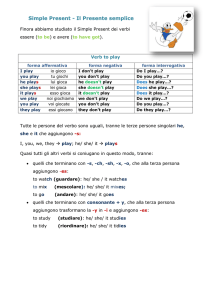 Simple Present - Il Presente semplice