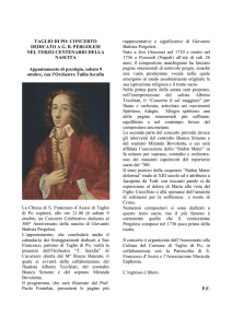 TAGLIO DI PO: CONCERTO DEDICATO A G. B. PERGOLESI NEL