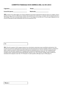 compito parziale b di chimica del 16-04-2015