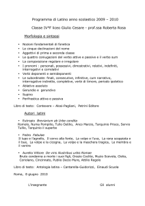 Programma di Latino anno scolastico 2009 – 2010 Classe IV°F liceo