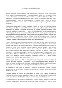 Curriculum Vitae di Claudio Sartea Diploma di maturità classica il 9