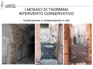I MOSAICI DI TAORMINA INTERVENTO CONSERVATIVO