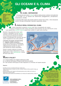 gli oceani e il clima