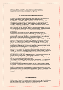 La datazione per mezzo di isotopi radioattivi - Presentazione
