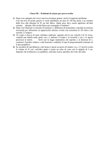Classe III : Problemi di scienze per prova scritta 1