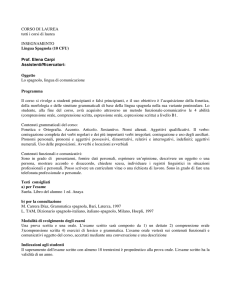 Lingua Spagnola (10 CFU)
