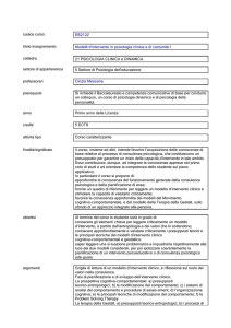 codice corso EB2122 titolo insegnamento Modelli d`intervento in