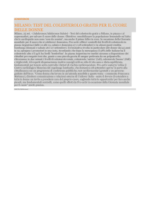 milano: test del colesterolo gratis per il cuore delle donne