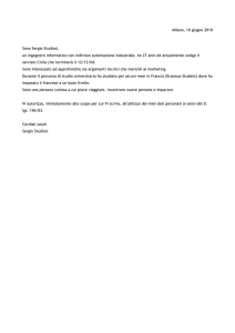 Lettera di presentazione Neolaureato