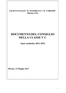 Relazione Consiglio di Classe V C - Liceo Majorana