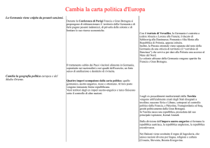 Cambia la carta politica d`Europa