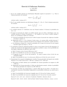 Esercizi di Inferenza Statistica
