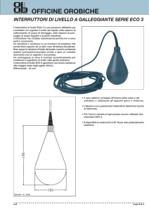 Serie ECO 3 Interruttore di livello a galleggiante per controllare e/o