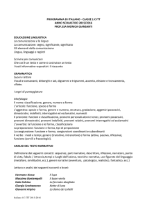 PROGRAMMA 1CITT_ ITALIANO - IISS Sandro Pertini Genzano di